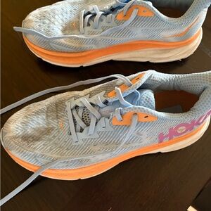 Hoka Blue and Orange Running Shoes